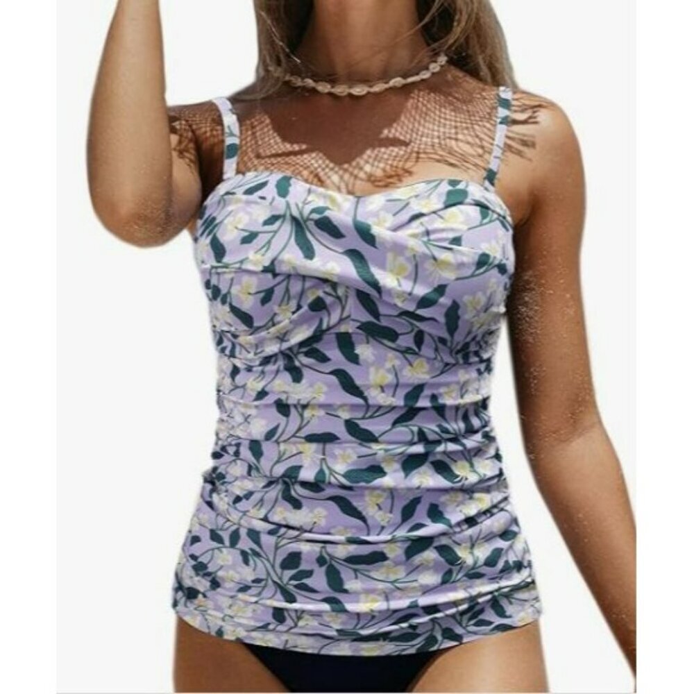 BikiniX 2 Piece Tankini Bathing Suit Size Large NWOT
